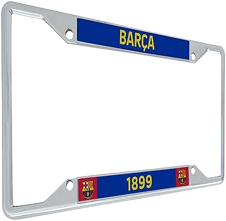 Desert Cactus FC Barcelona Barça License Plate Frame Football Club Soccer Futbol Metal for Front or Back of Car Officially Licensed (Style 1)