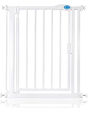 Bettacare Puerta de Seguridad Automática de Cierre, 68.5cm - 75 cm, Blanca, Puerta de Seguridad con Ajuste a Presión, Puerta de Bebé, Barrera de Seguridad para Puertas Pasillos y Espacios