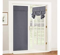 RYB HOME Blackout Door Curtain - Privacy Thermal Insulated Tricia Door Window Curtains for Patio French Door Front Door Sid…