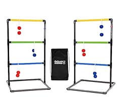 Ladder Toss Indoor & Outdoor Game Set with 6 Soft Rubber Bolo Balls and Travel Carrying Case - Choose Pro or Classic