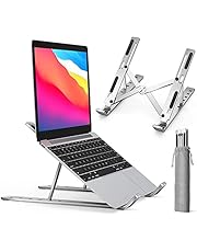 Suporte De Notebook De Alumínio Ajustável Para Notebook De 6 Ângulos Ajustável De Alumínio Dobrável E Ergonômico Para Desktop Portátil Compatível Com Macbook, Ipad, Hp, Dell, Lenovo 10-17 Polegadas