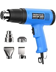 SEEKONE Pistola de Calor 2000W, Modo de 2 Temperaturas 300℃/600 ℃ Calentamiento Rápido Pistola de Aire Caliente, para Soldar, Secar y Encoger PVC