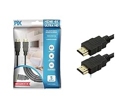 PIX Cabo Hdmi 2.0 4K Hdr 19P 5M Gold, 5 metros, Preto