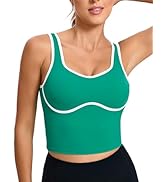 RUNNING GIRL Sports Bras for Women,Longline Workout Crop Tank Tops Padded with Built in Shelf Pad...