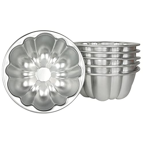 Moldes para tartas de huevo, con forma de flor, para magdalenas, magdalenas, aleación de aluminio, antiadherentes, para cocin