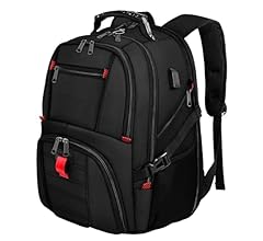 Mochila de Viaje, Mochila Grande de 50 L para Hombres y Mujeres, Mochila para Laptop de 17 Pulgadas con Puerto de Carga USB…