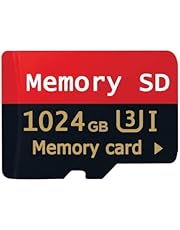 Carte Micro SD 1024 Go Carte Mémoire Micro SD Imperméable + Adaptateur SD pour pour Smartphones,Drones, Dash Cam, Camera, Tablette