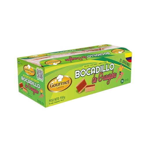 Pack de 36 Bocadillos de Guayaba - 950 g - Sabor Dulce - Alto Contenido en Vitamina C - Aporta una Dosis Extra de Energía - P