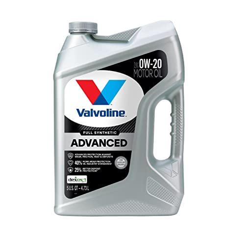 Valvoline Advanced Full Synthetic SAE 0W-20 Motor Oil 5 QT