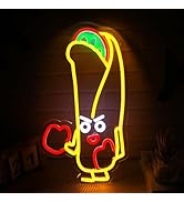 Burrito Gaming Neon Sign USB Powered for Kids Room Decor, Gamer Neon Sign Dimmable LED Neon Light...