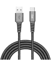 Cabo USB-C I2GO 2m 2,4A Nylon Trançado Chumbo - I2GO PRO