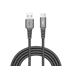 Cabo USB-C I2GO 2m 2,4A Nylon Trançado Chumbo - I2GO PRO