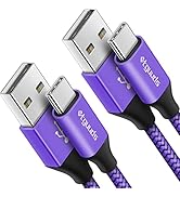 etguuds Purple USB C Cable 3ft Fast Charge, 2-Pack USB A to USB C Type Charger Cord for Samsung G...