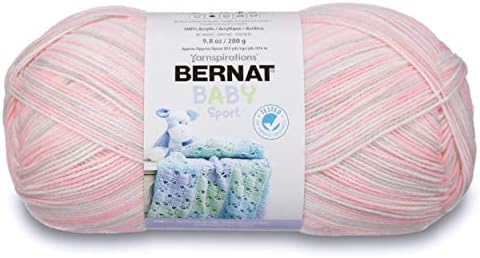 Bernat Baby Sport Big Ball Ombre Yarn - (3) Light Gauge 100% Acrylic - 9.8oz - Blossom - Machine Wash & Dry