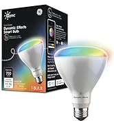 GE CYNC Dynamic Effects Smart LED Light Bulb, Color Changing, Bluetooth and Wi-Fi, Works with Ale...