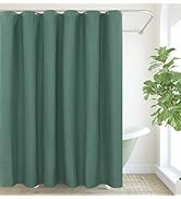 PurpleEssenecs Shower Curtain - Waffle Textured Heavy Duty Thick Fabric Shower Curtains for Bathr...