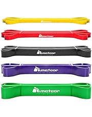 METEOR Essential Power Bands, Resistance Loop Set, Natural Latex Fitness Bands for Workout, Yoga, Weightlifting, Physical Therapy, Rehab, Bench Press, Dead Lift, Improve Mobility and Strength