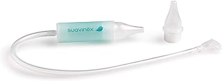 Suavinex, Aspirador Nasal Bebé, Saca Mocos para Bebés, +0 Meses, con Boquilla Anatómica y Tubo Flexible. Alivia la Mucosid...