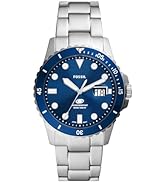 Fossil Blue Men's Dive-Inspired Sports Watch with Stainless Steel, Silicone, or Leather Band