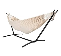 Lazy Daze Hammocks Double Hammock with 9ft Space-Saving Steel Stand includes Portable Carrying Case, 450 Pounds Capacity (N…