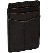 Fossil Men's Ingram Leather Magnetic Card Case with Money Clip Wallet, Black, (Model: ML3235001)