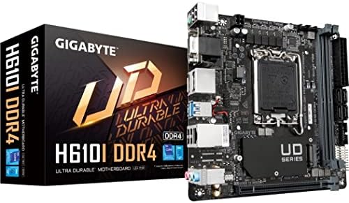 GIGABYTE H610I DDR4 Rev.1.x マザーボード Mini-ITX [Intel H610チップセット搭載] MB5740 ブラック