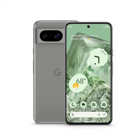 Google Pixel 8 - Unlocked Android Smartphone with Advanced Pixel Camera, 24-Hour Battery, and Powerful Security - Hazel - 128 GB