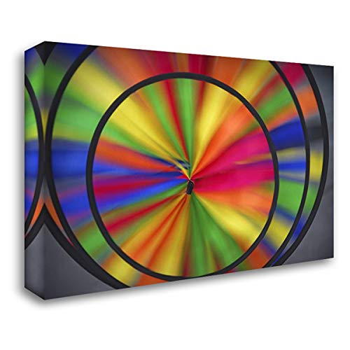 Canvas pattern plastic whirligig