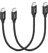 USB C to USB C Cable Short, [1ft 2-Pack] etguuds 60W Fast Charging Type-C Charger Cord Compatible...