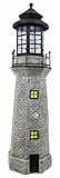 Solar Lighthouse Garden Figurine Light, Gray Color, 39