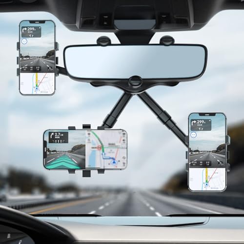 GADGETSWEAR Mobile Holder for Car 360 Rotation, Driveease - Multifunctional Phone Mirror Rear View, Drive Easy Rearview in Ro