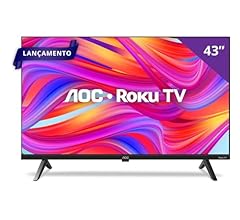 Smart TV 43" HD AOC Roku 43S5045/78G TV HDMI 1 USB Wifi Conversor Digital