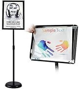 Adjustable Heavy Duty Pedestal Sign Holder Floor Stand, Sign Stand Poster Stand, Standing Floor, ...