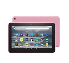 Amazon Fire 7 tablet | 7" display, 16 GB, latest model (2022 release), Rose with Ads