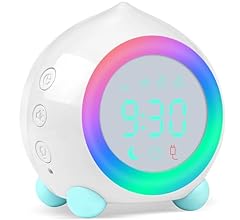 Ayybboo Reloj Despertador Infantil Digital, Simulador de Amanecer Despertador para Niños con Luces Colores y Lámpara de Luz…