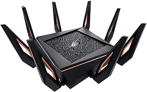 ASUS ROG Rapture WiFi 6 Wireless Gaming Router (GT-AX11000) - Tri-Band 10 Gigabit, 1.8GHz Quad-Core CPU, WTFast, 2.5G Port, AiMesh Compatible, Included Lifetime Internet Security, AURA RGB