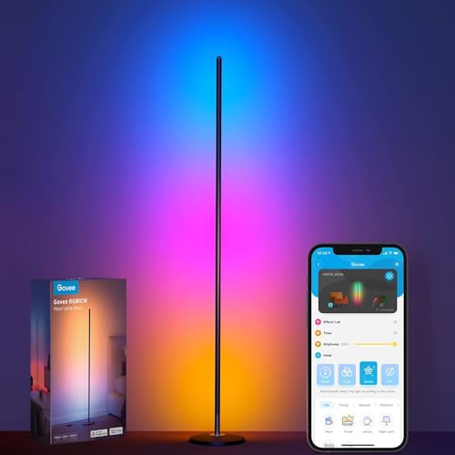 Govee RGBIC Floor Lamp, LED Corner Lamp Works with Alexa, Smart Modern Floor Lamp with Music Sync and 16 Million DIY Colors, 