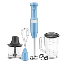 KitchenAid Variable Speed Corded Hand Blender with Accessories, Matte Black Violet, KHBV83VB