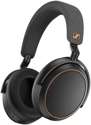 Sennheiser Consumer Audio Momentum 4 Wireless Headphones - Bluetooth Headset for Crystal-Clear Calls with Adaptive Noise Cancellation, 60h Battery Life, Lightweight Folding Design (Black/Copper)