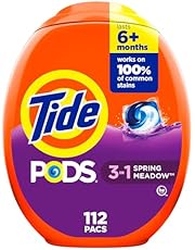 Detergente en cápsulas Tide Pods Spring Meadow, para ropa blanca y de color, 112 Unidades