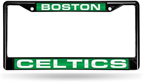 Boston Celtics Black Laser Chrome 12 x 6 License Plate Frame