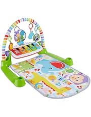 Fisher-Price Gimnasio-Piano pataditas Aprendizaje Alfombra con Accesorios, Luces y Sonidos, Juguete para bebés recién Nacidos, versión español (GXC37)