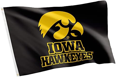 Desert Cactus University of Iowa Flag Hawkeyes Banners 100% Polyester Indoor Outdoor 3x5 feet Flags (Style A)