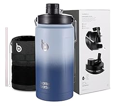 BOTTLE BOTTLE 2Litre Insulated Large Water Bottle with Straw and Dual-use Lid Half Gallon Double Wall Vacuum Water Jug Stai…