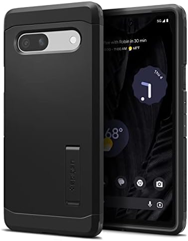 Spigen Tough Armor Designed for Pixel 7a Case (2023) [Kickstand] [Military-Grade Protection] - Black