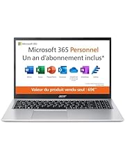 Acer Aspire 1 A115-32-C3AK Ordinateur Portable 15,6&#39;&#39; Full HD, PC Portable (Intel Celeron N4500, RAM 4 Go, 128 Go eMMC, Intel UHD Graphics, Windows 11 ) - Clavier AZERTY (Français), Laptop Gris