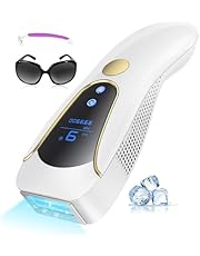 Épilateur Lumière Pulsée avec Fonction de Refroidissement, 3 en 1 Épilateur Laser IPL avec Fonction de HR/RA/SC,999,900 Flashs/9 Niveaux D&#39;énergie,Épilation Laser pour Corps Aisselles Jambes et Bikini