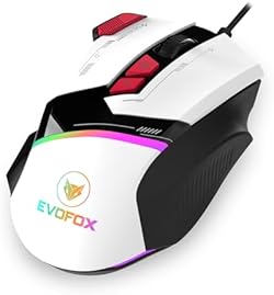 EvoFox Ultra Value Series Blaze Programmable Gaming Mouse | 8 Fully Programmable Buttons | Ultra-Responsive 70