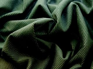 Minerva Crafts 8 Wale Cotton Corduroy Dress Fabric Bottle Green - per Yard