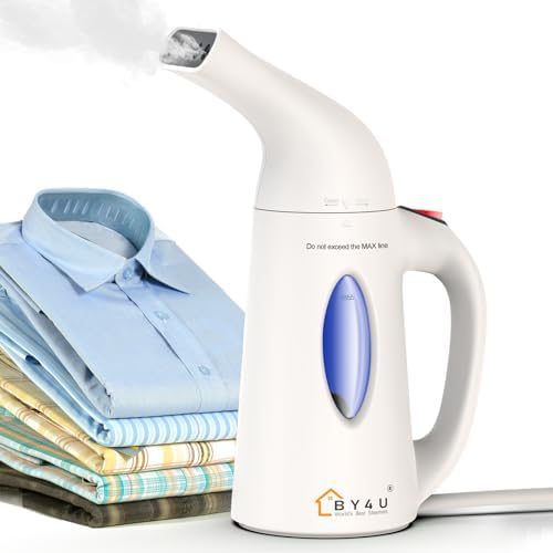 Powerful Travel Steamer for Clothes Handheld Clothing Steamer Handheld Garment Steamer Wrinkle Remover for Home and Travel White